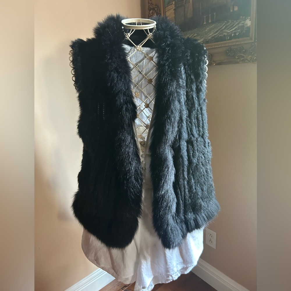 Elegant Black Fur Vest